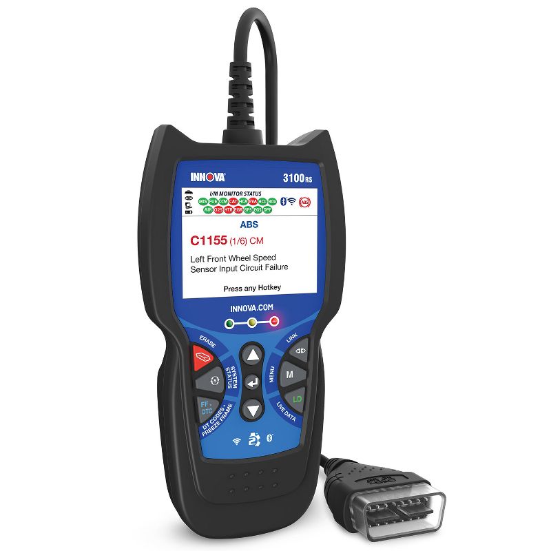 INNOVA 3100RS FixAssist OBD2 Scanner Code Reader Tool with Live Data, SRS/Airbag Code Readings, Oil Light Reset, and Battery System Check