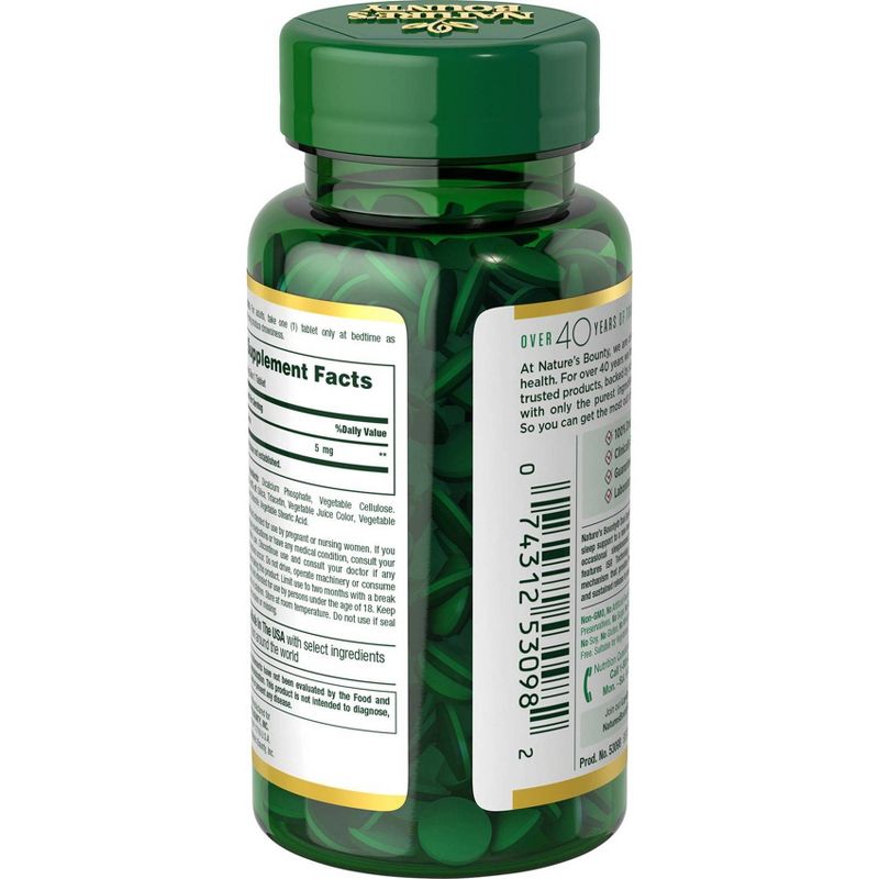 Nature's Bounty Dual Spectrum Bi-Layer Melatonin Dietary Supplement Tablets - 60ct