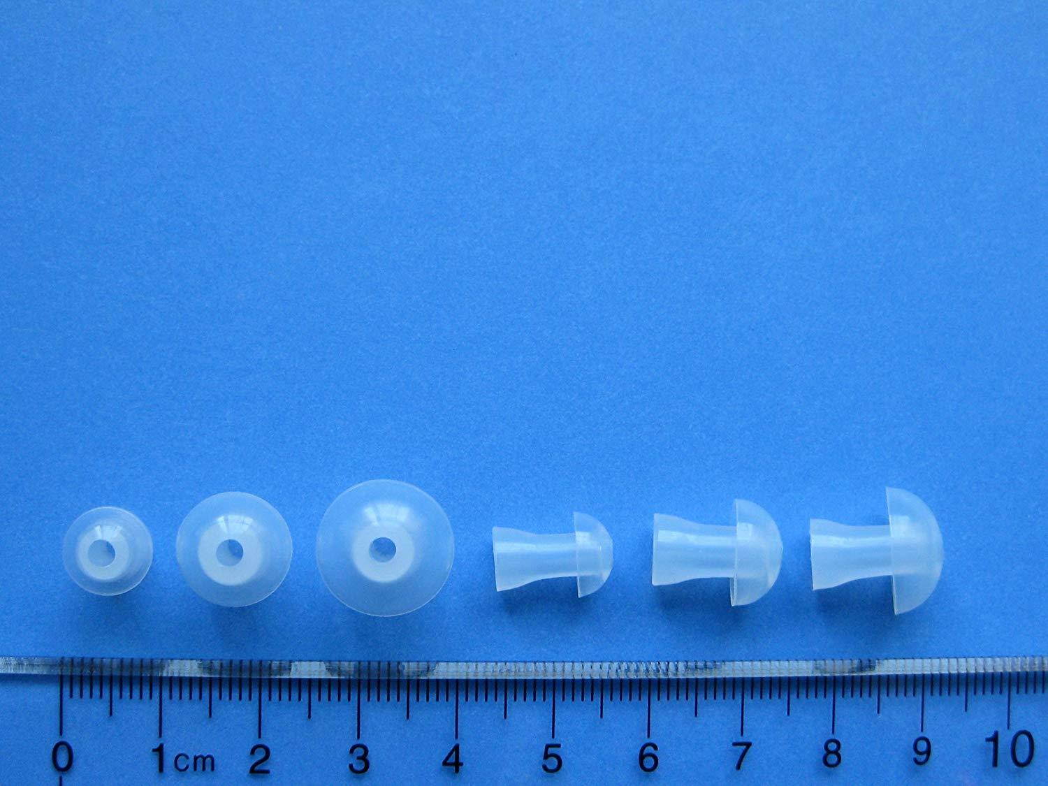 6 pcs S/M/L Soft Replacement Mushroom Domes Eartips Earbuds for Shure SE Series: SE110 SE115 SE210 SE315 SE420 SE425 SE530 PTH SE535 and Shure E3c E4c E4G E5c I3C i4c SCL3 SCL4 SCL5 In Ear Earphones