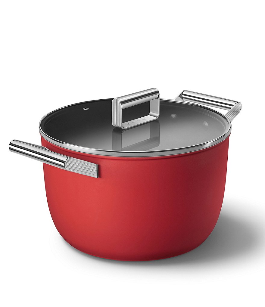 Smeg 50s Retro Style Nonstick 8-Quart Casserole w/Lid