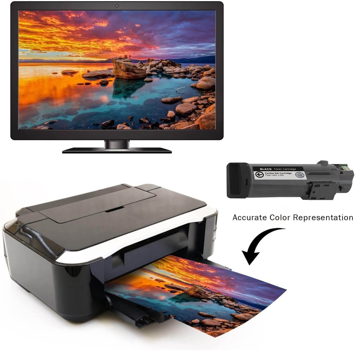 Limeink 1 Black Compatible High Yield Laser Toner Replacement Cartridges for Xerox Phaser 6510 Workcentre 6515 Printer 6515/dn 6515/dni 6510/dn dni