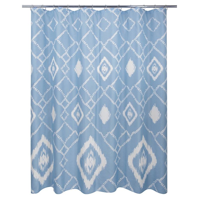 Coastal Ikat Shower Curtain Blue - Allure Home Creations