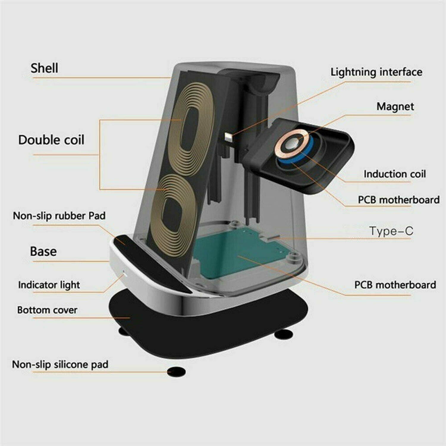 Wireless Charger Charging Dock For iPhone X XS Max XR 8 Plus Airpods  Watch