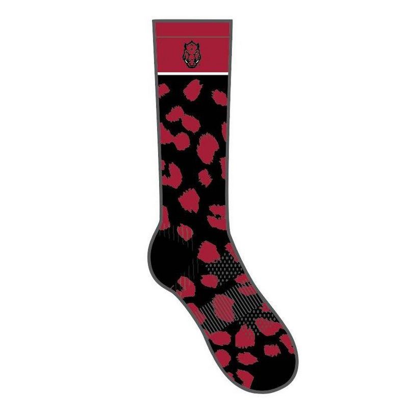 NCAA Arkansas Razorbacks Women's Fierce Crew Socks 9-11