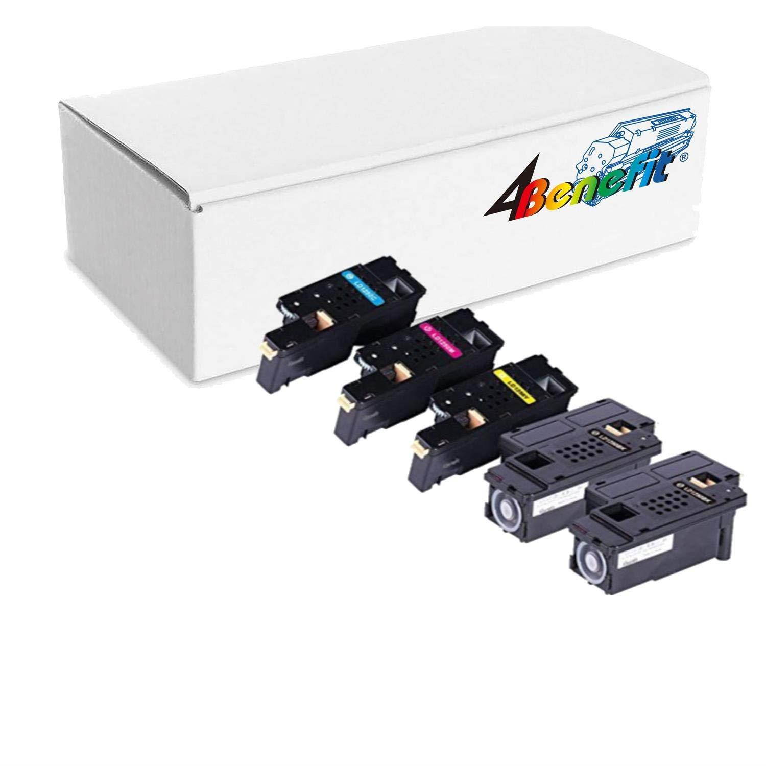 4Benefit 5 Pack Compatible Toner Cartridge Set for Dell 1250 1250c 1350cnw 1355cn 1355cnw