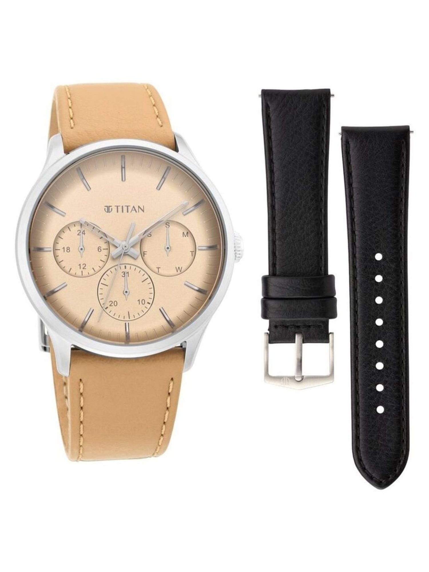 Titan Light Leather Switch NS90125SL04 Analog Watch for Men