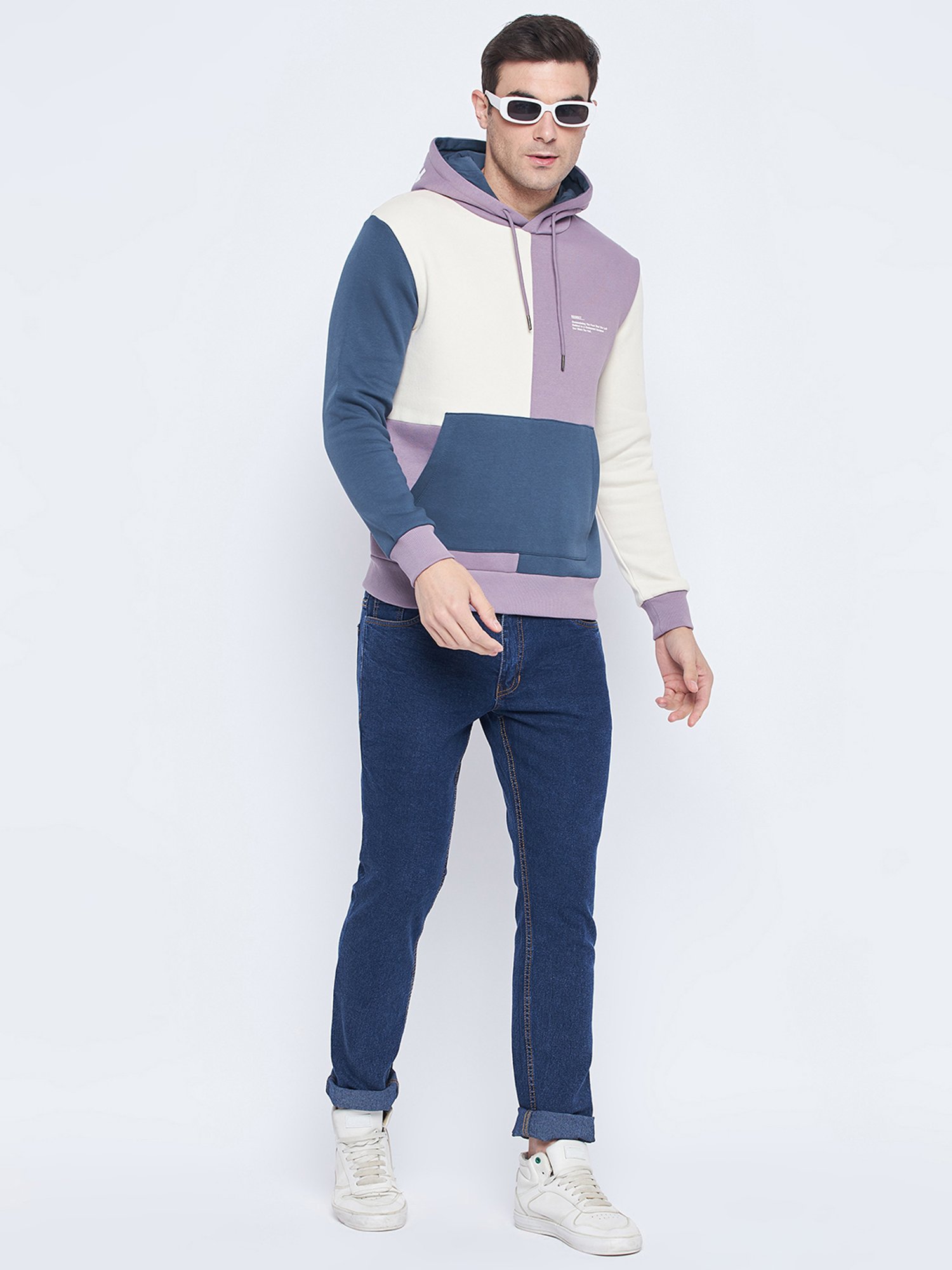Camla Mauve Regular Fit Hooded Sweatshirt