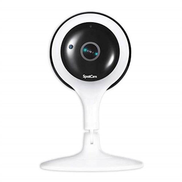 SpotCam Pano Wireless Home Security Camera, 1080P HD, 180-degree Panoramic View, Indoor, Night Vision, Two-Way Talk, Motion & Sound Alert, Alarm Siren, Free Fulltime Continuous Cloud Recording