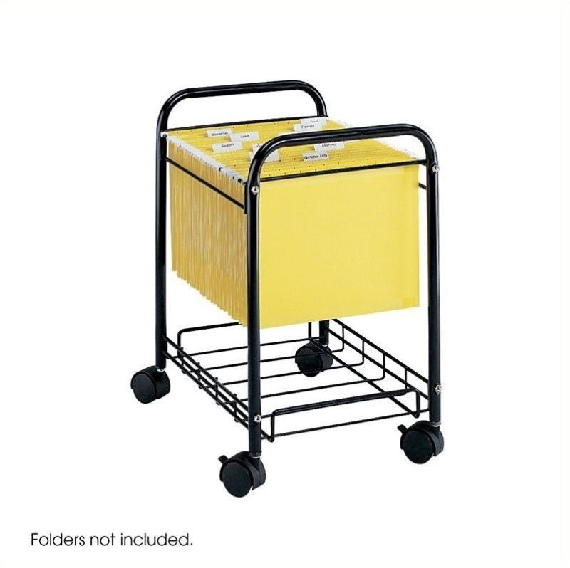 Steel Mobile Hanging Files Steel Desk-Side Filer in Black-Safco