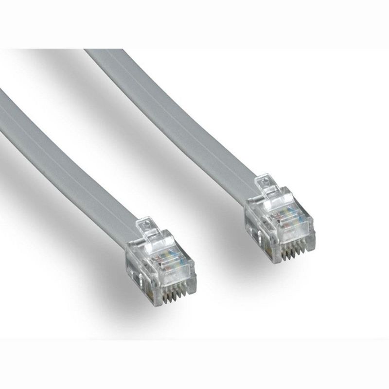 Monoprice Landline Telephone Cable - 7 Feet - RJ11(6P4C) Straight for Data