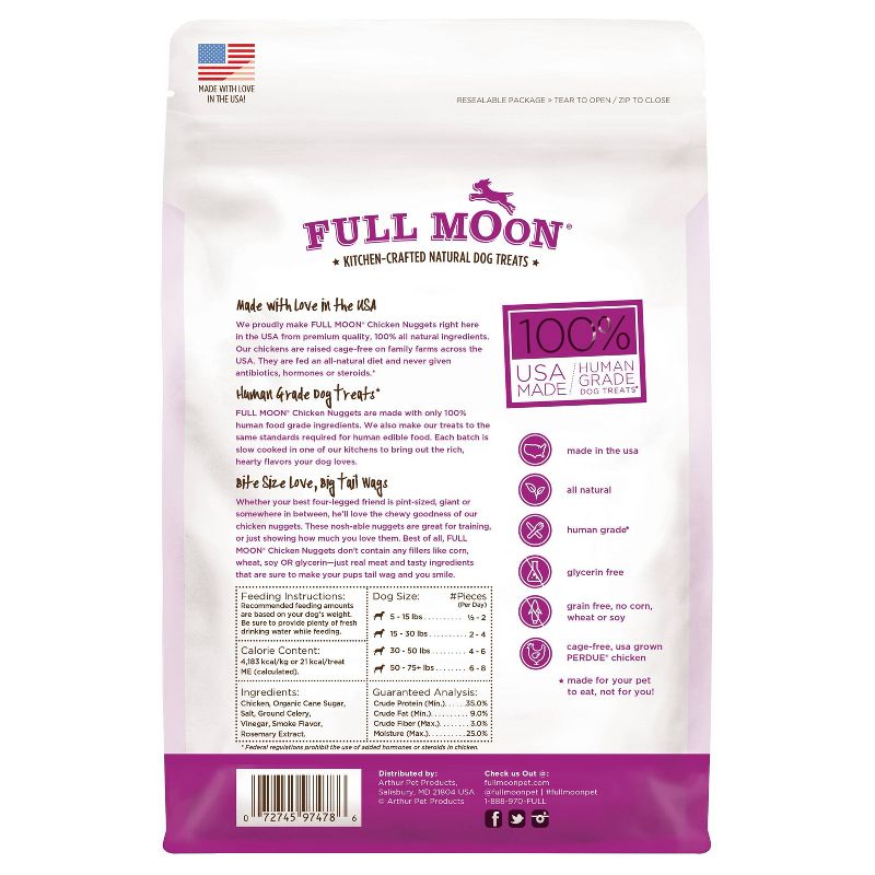 Full Moon Chicken Nuggets Chewy Dog Treats - 12oz