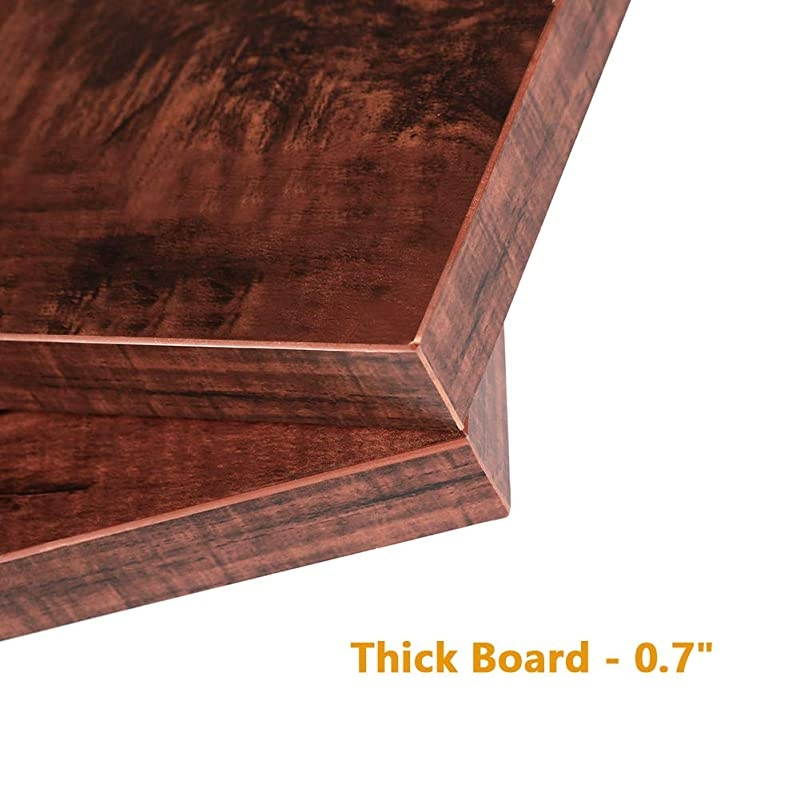 Monitor Stand Riser, Adjustable Screen Stand for Laptop Computer/TV/PC, Multifunctional Desktop Organizer - Walnut Brown