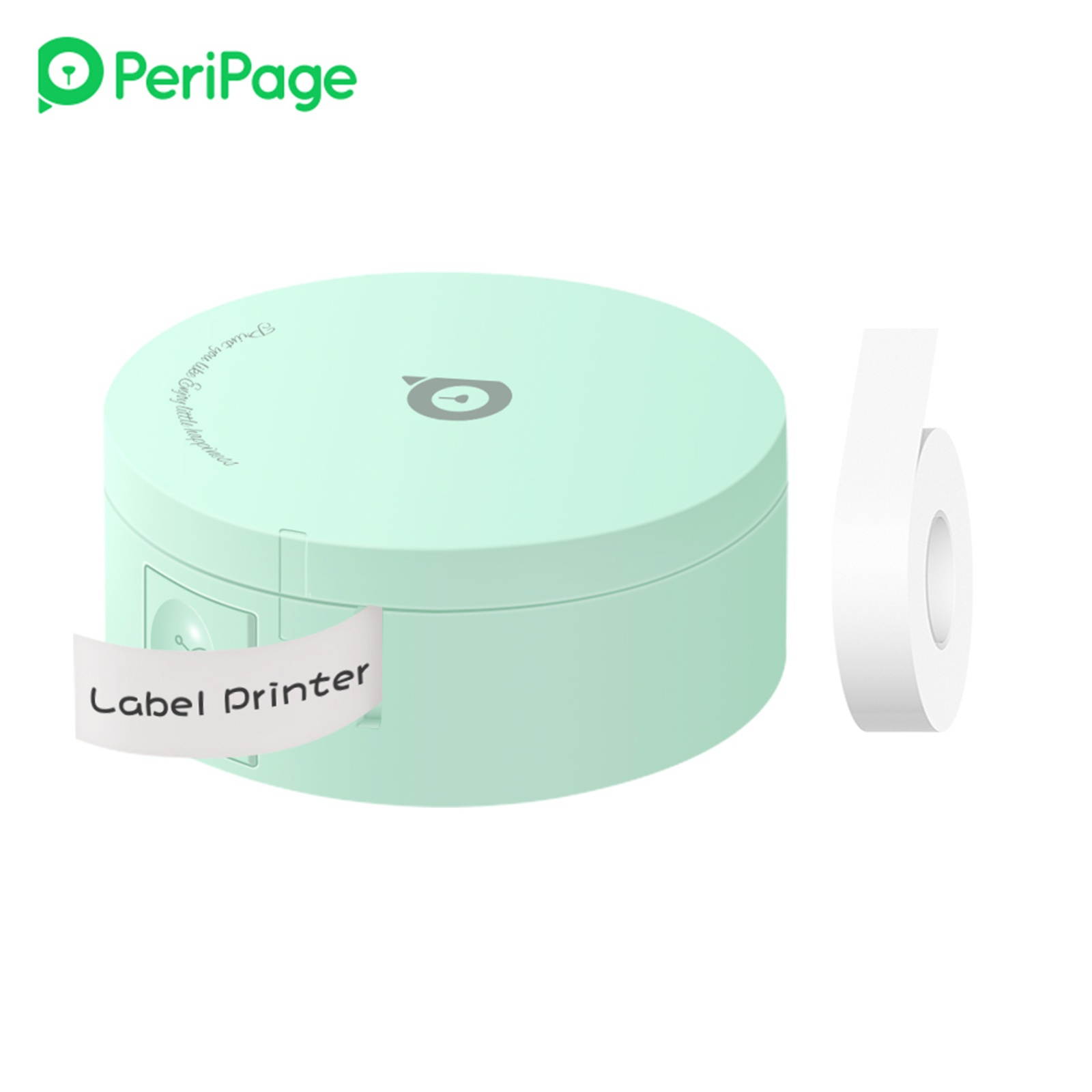 PeriPage L1 Mini Pocket BT Label Maker Sticker Inkless Portable Thermal Label Printer with 1 Roll White Paper Tape Compatible with iOS Android Smartphone for Home Office School Retail Store Name Price