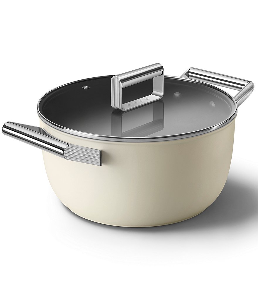 Smeg 50s Retro Style Nonstick 5-Quart Casserole w/Lid