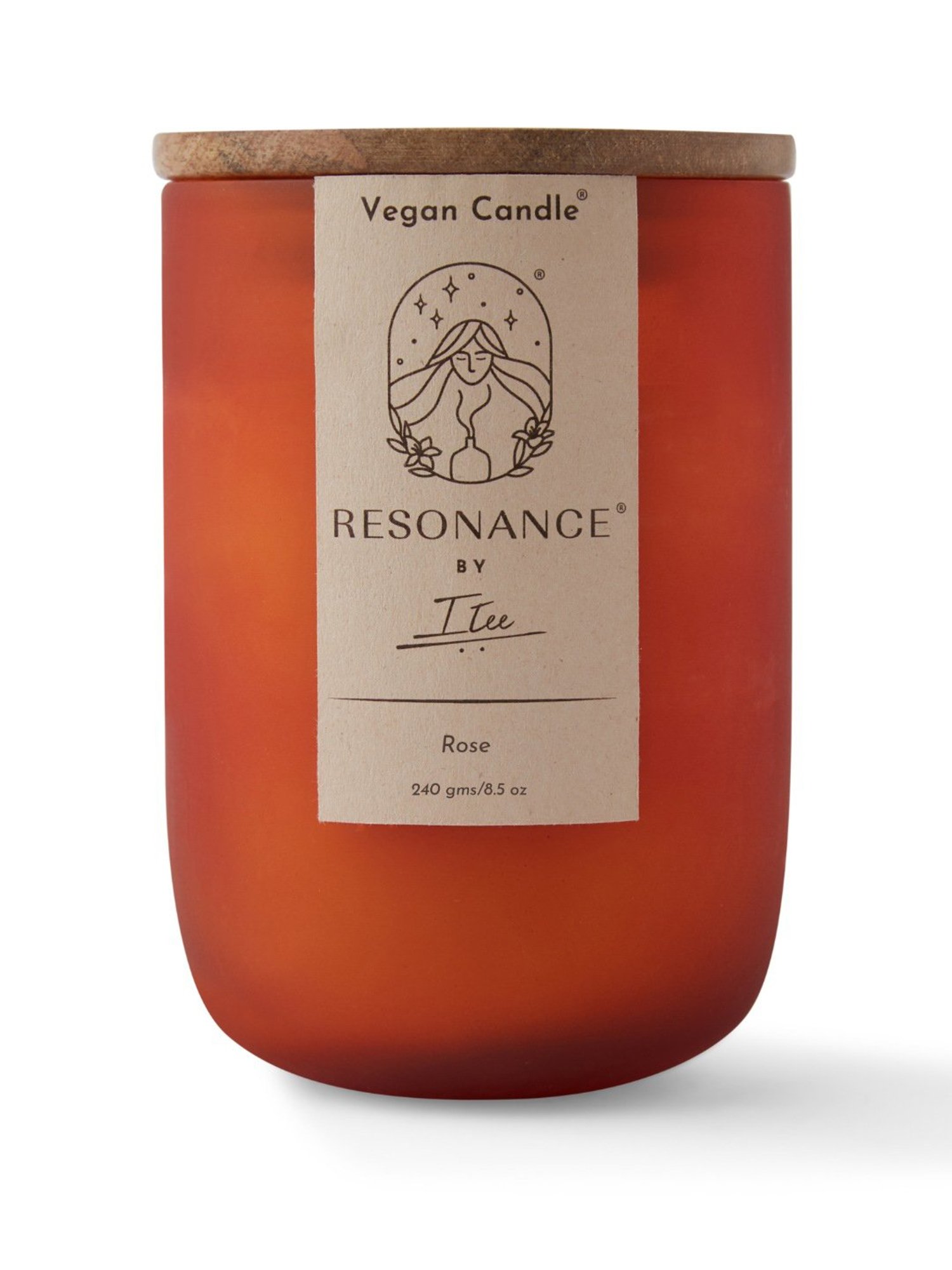 Resonance White Soy Wax Rose Aromatherapy Candle