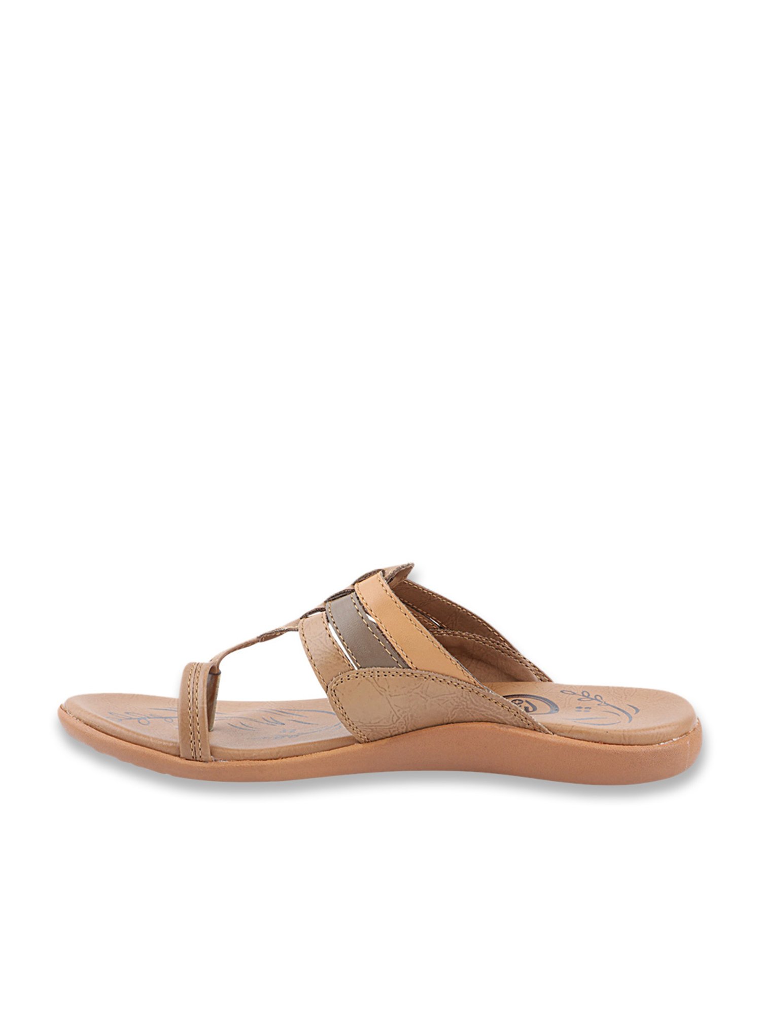 MediFeet Women's Beige Toe Ring Sandals