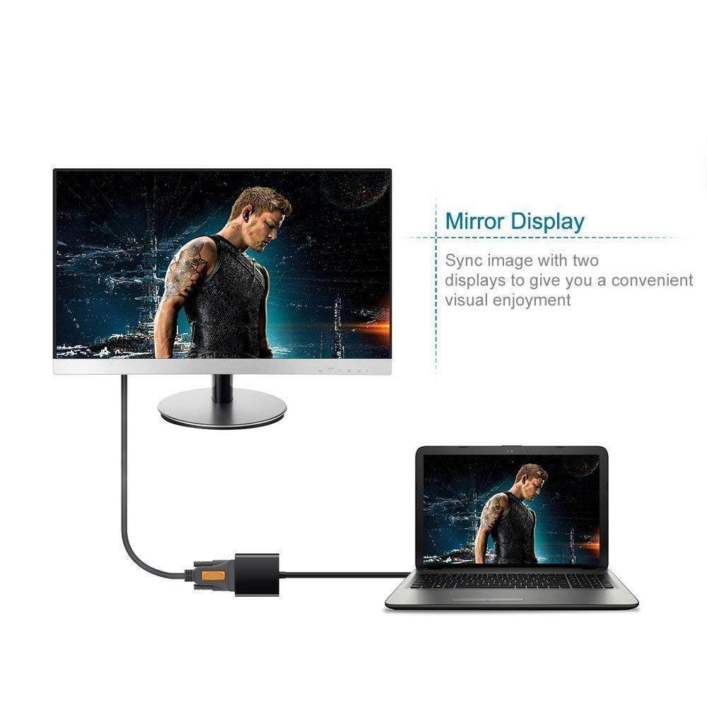 Wanmingtek USB 3.0 to VGA Adapter Multi-display Video Converter, USB 3.0 Multi Monitor Display, Work for Windows 7/8/8.1/10 and More, NO NEED ANY CD DRIVER  (Blue)