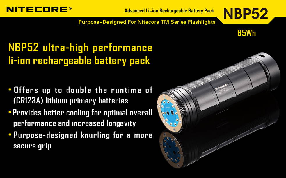 Advanced Li-ion rechargeable battery pack (NBP52)