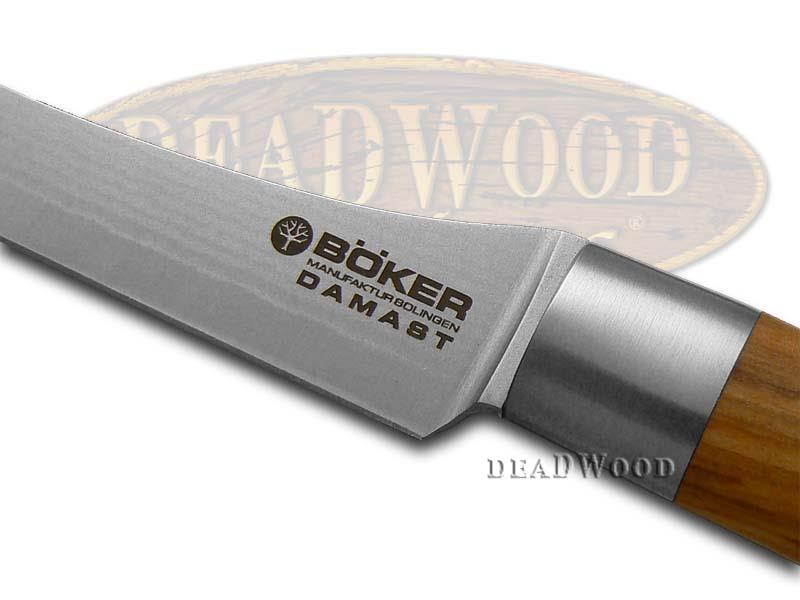 BOKER TREE BRAND Premium Kitchen Cutlery Olive Wood Damascus Vegetable Knife Knives
