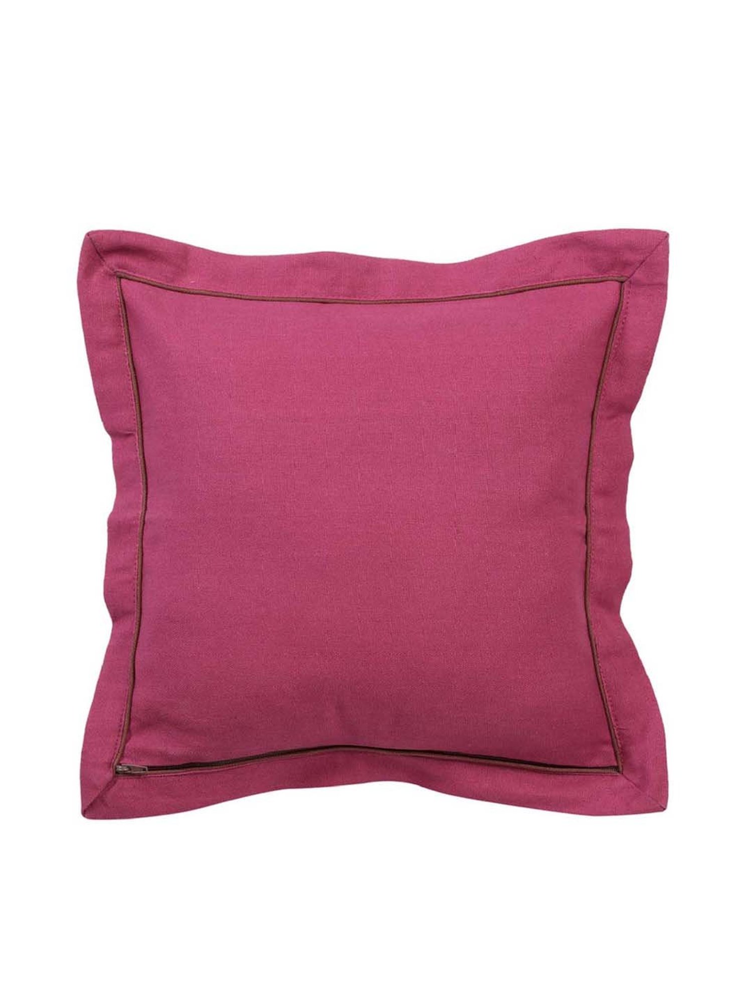 Swayam Purple Cotton 30 cm x 30 cm Cushion Covers - Set of 5