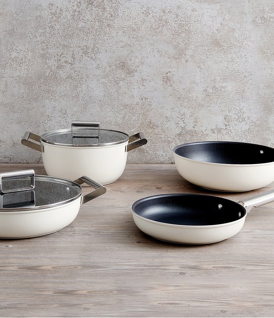 Smeg 50's Retro Style Nonstick 4-Quart Covered Saute and Brasier Pan