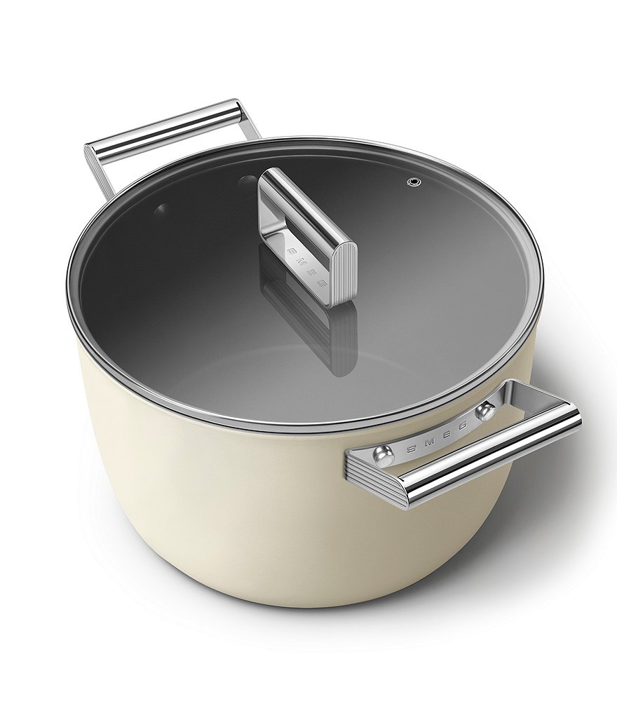 Smeg 50s Retro Style Nonstick 8-Quart Casserole w/Lid