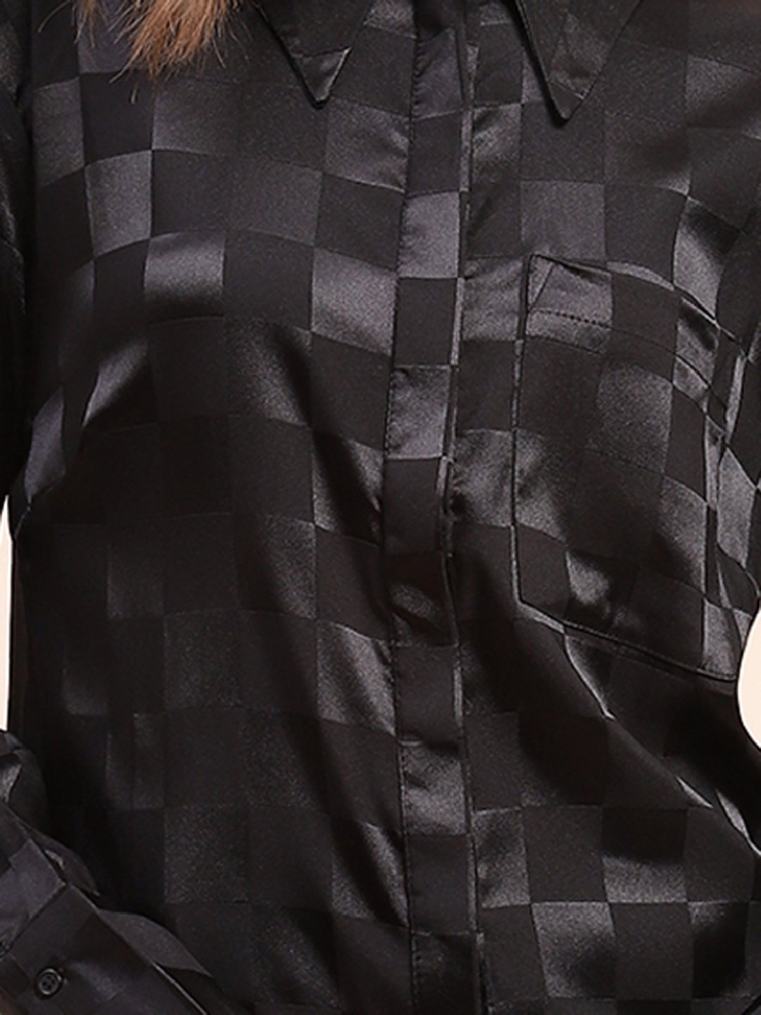 Camla Black Checks Shirt