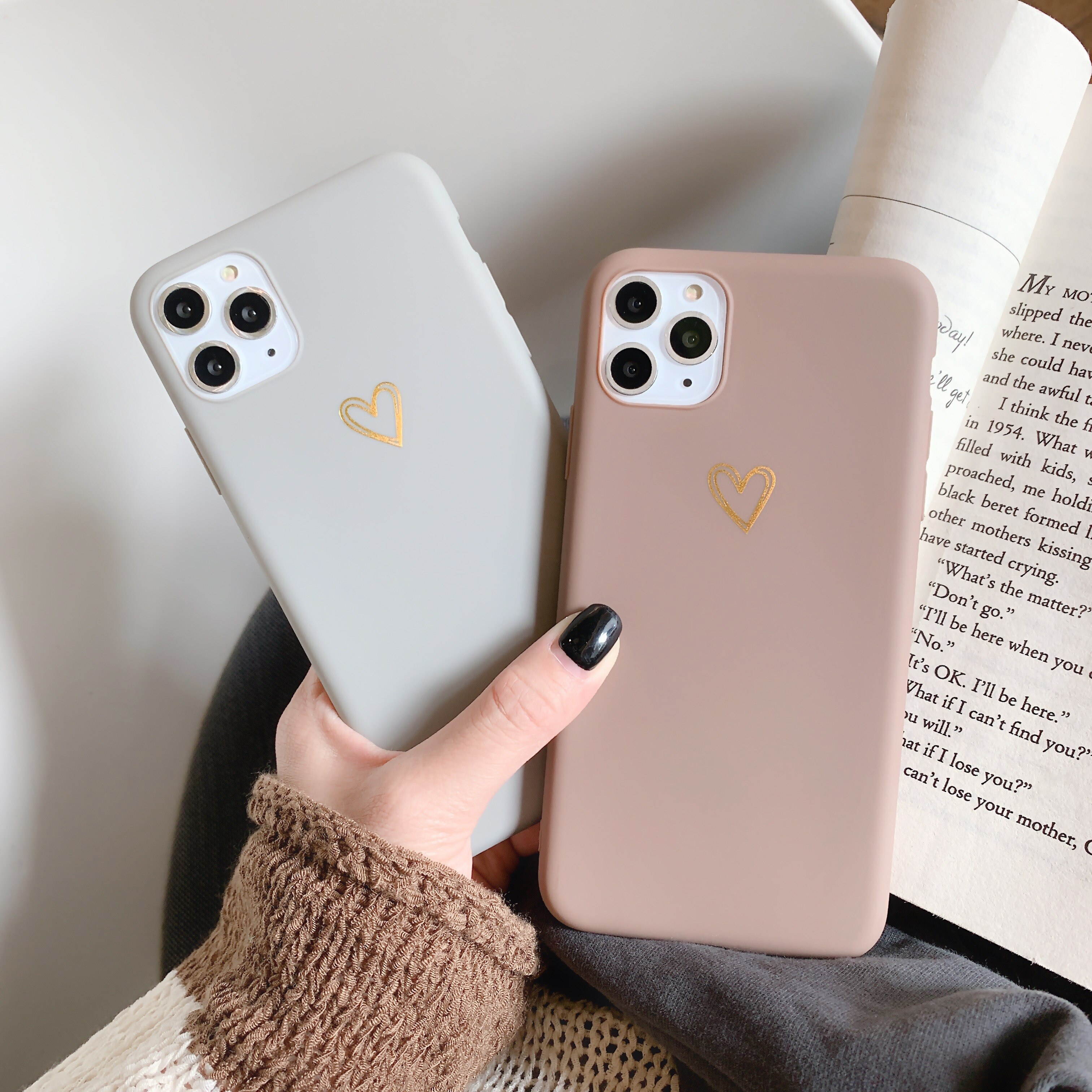 Silicone Love Soft Shell Tpu Phone Case for IPhone 12 11 XS Pro Max Phone Case for IPhone 7 8 Plus X XR Phone Case