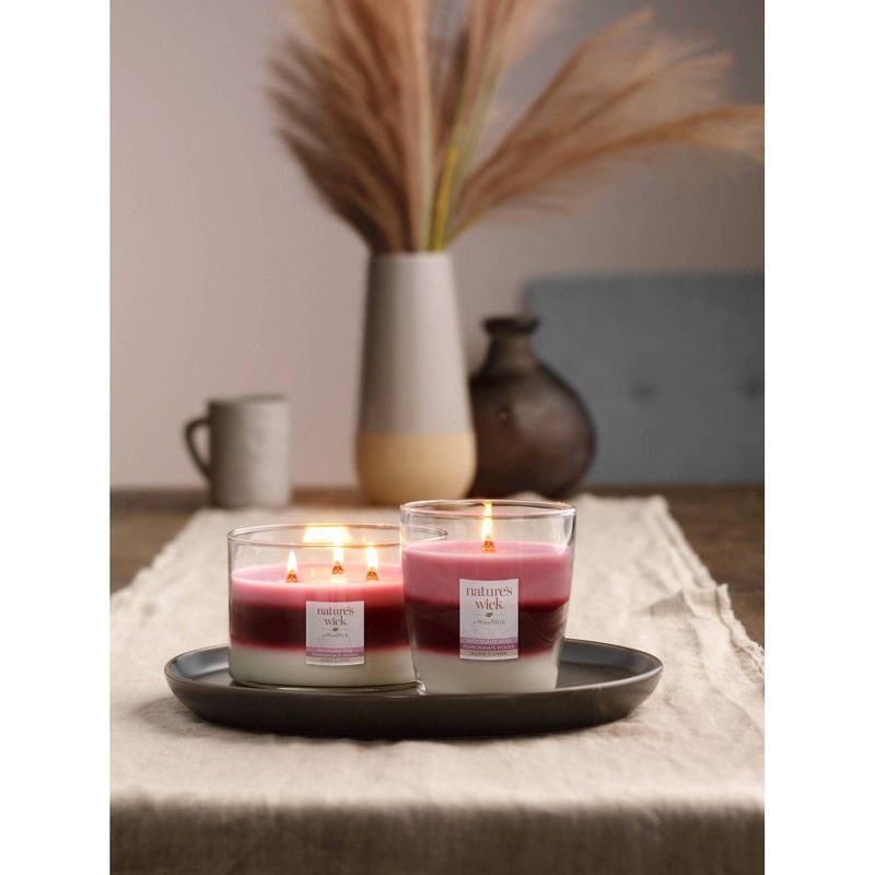 Lidded Glass Jar Crackling Wooden Wick Woodland Rose Trio Candle - Nature's Wick