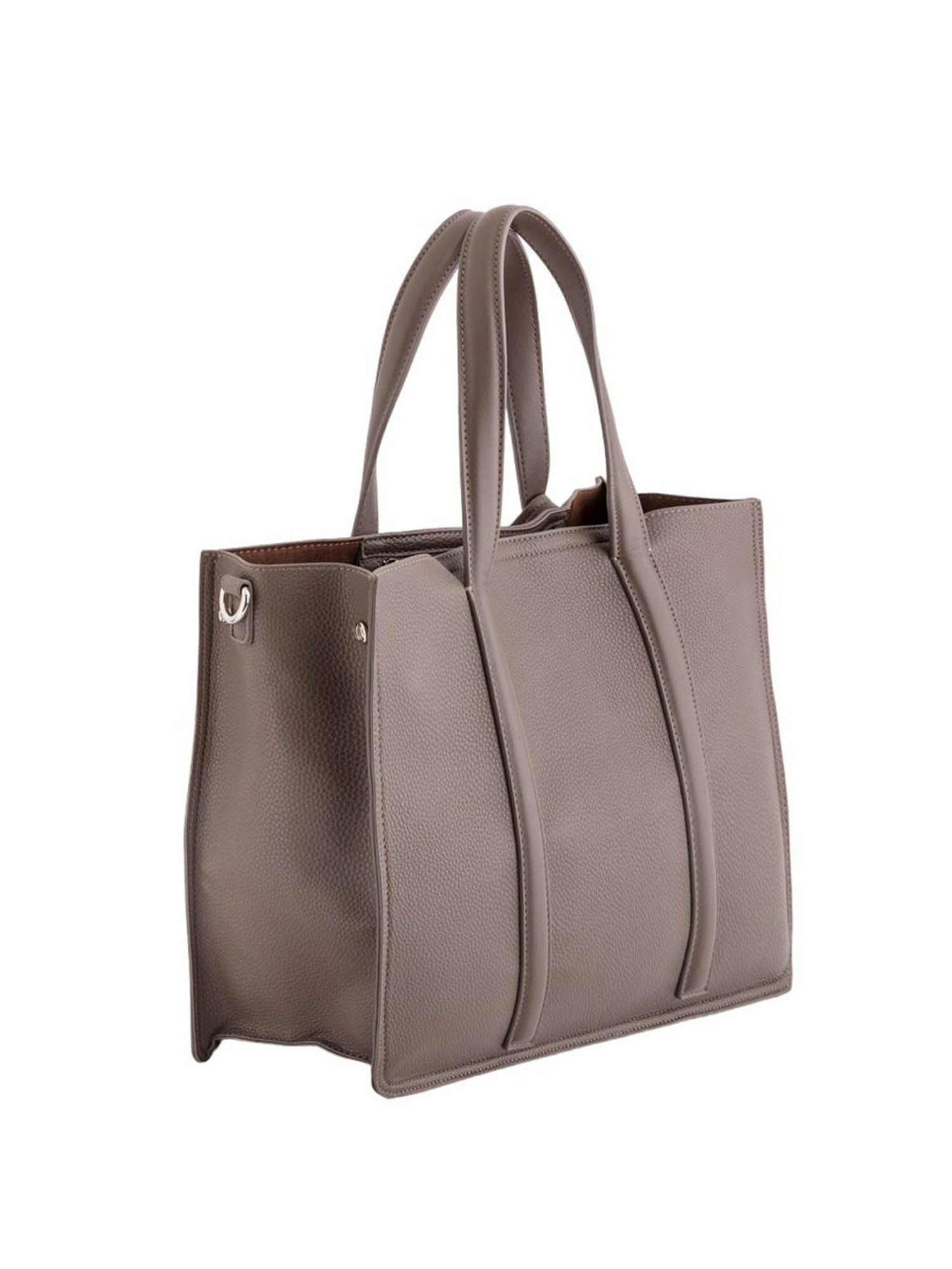 Carpisa New Waikiki Taupe Faux Leather Solid Tote Handbag