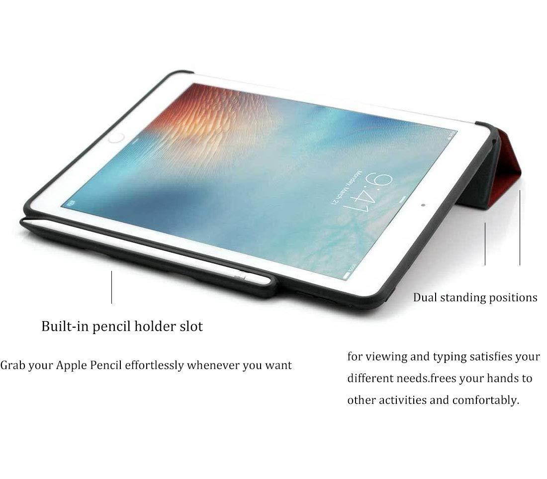 Maxace iPad Air 3rd Generation 2019 Case, Auto Sleep/Wake, with Apple Pencil Holder, Smart Stand Folio Cover for iPad Air 3rd Gen 2019/iPad Pro 10.5 2017 - Red