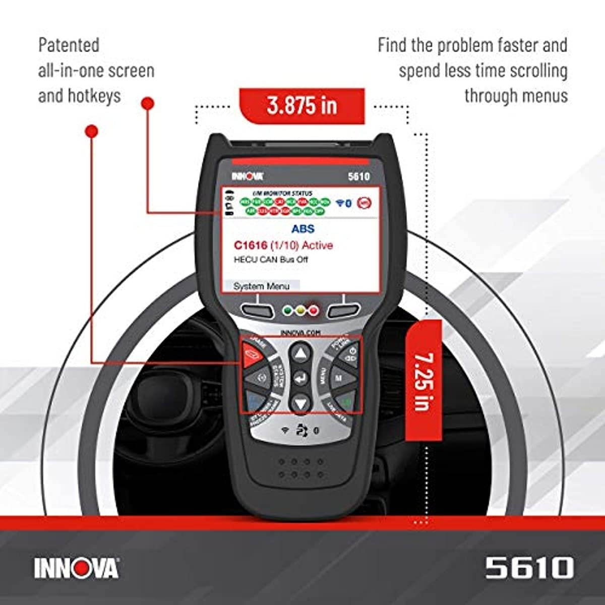 INNOVA CarScan Pro 5610 OBD2 Car Code Scanner - BiDirectional Scan Tool & Professional OBD2 Code Reader - Car Diagnostic Tool with Free RepairSolutions2 App - All Systems Scanner