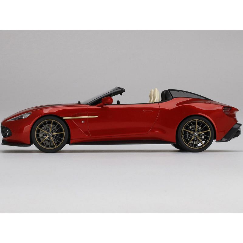 Aston Martin Vanquish Zagato Speedster Lava Red Metallic 1/18 Model Car by Top Speed