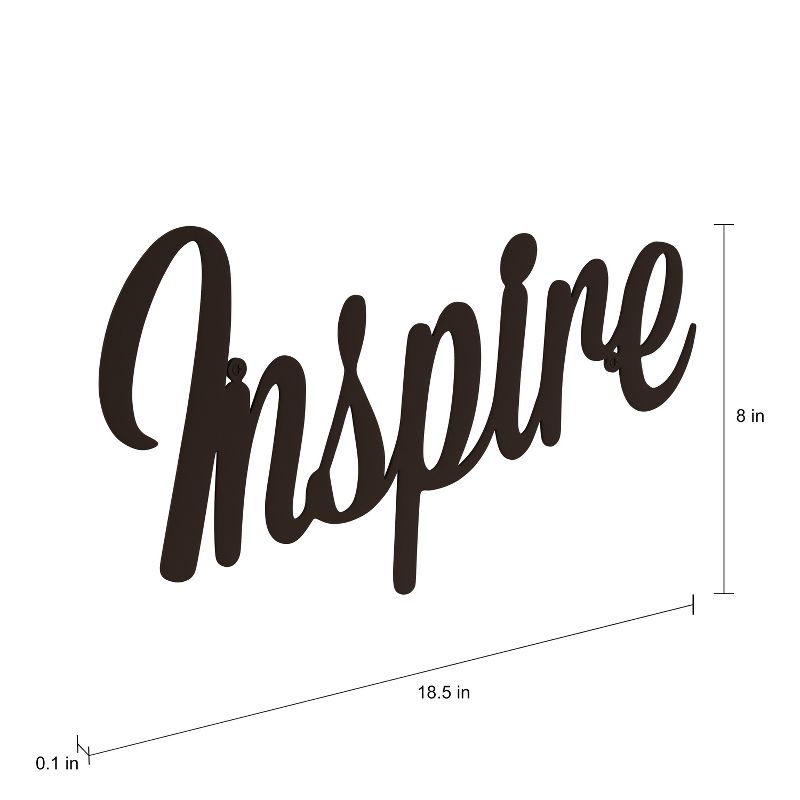 "Inspire" Decorative Wall Sign Natures Brown - Lavish Home