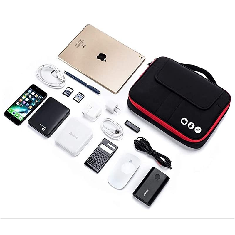 Electronic Organizer Travel Bag  Electronic Accessories Organizer Double Layer Travel Cable Organizer for USB Cables Charger Power Bank Phone EBook Kindle iPad or Tabletup to 97