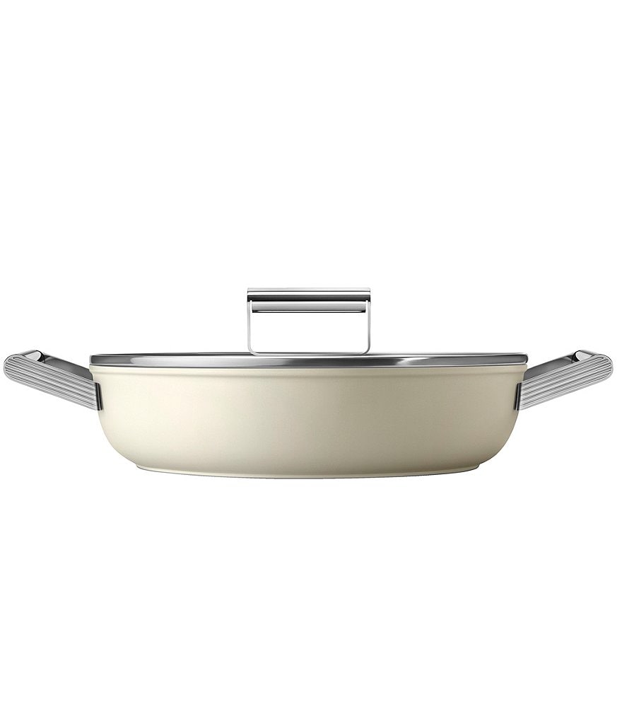 Smeg 50's Retro Style Nonstick 4-Quart Covered Saute and Brasier Pan