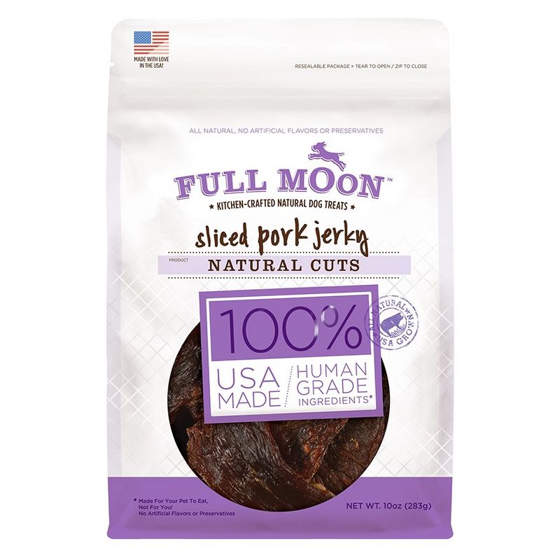 Full Moon Natural Cut Pork Jerky Dog Treats - 5oz