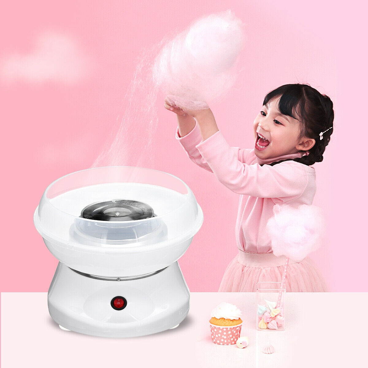 Cotton Candy Maker Machine Electric Commercial Party Carnival Sugar Vintage Gift