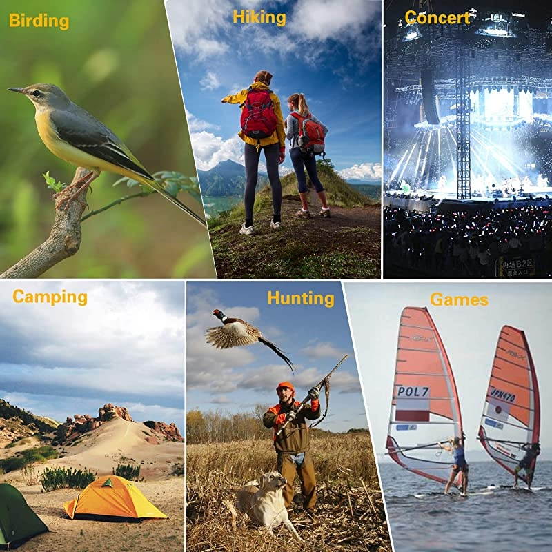 1030x40 Zoom Monocular with Bak4 Prism Dual Focus High Power Compact Waterproof Telescope Fit Adults for Hiking Hunting Camping Bird Watching Best Gifts for Men