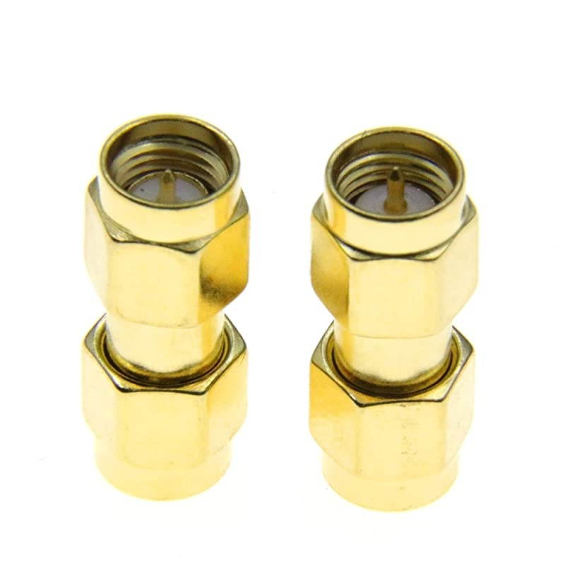 10 Pcs SMA Female Jack to SMA Male Plug 90 Degree Right Angle in Series RF Coaxial Coax Assembly RF SMA Adapter Connector Gold Plated