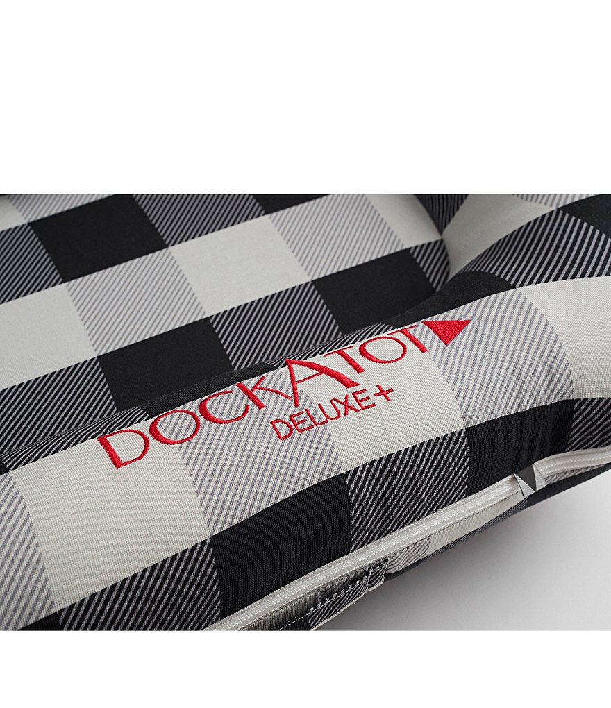 DockATot 0-8 Months Charcoal Buffalo Deluxe Dock Cover, Stage 1