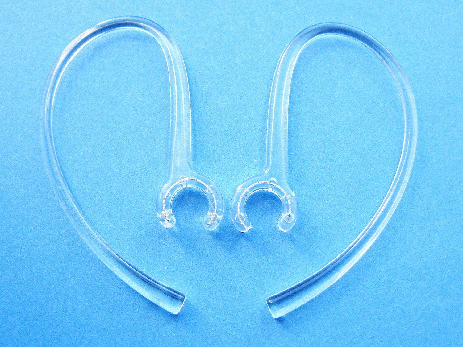 2 Clear Earhooks for Plantronics M25 M100 M155 Bluetooth Headset Wireless Devices