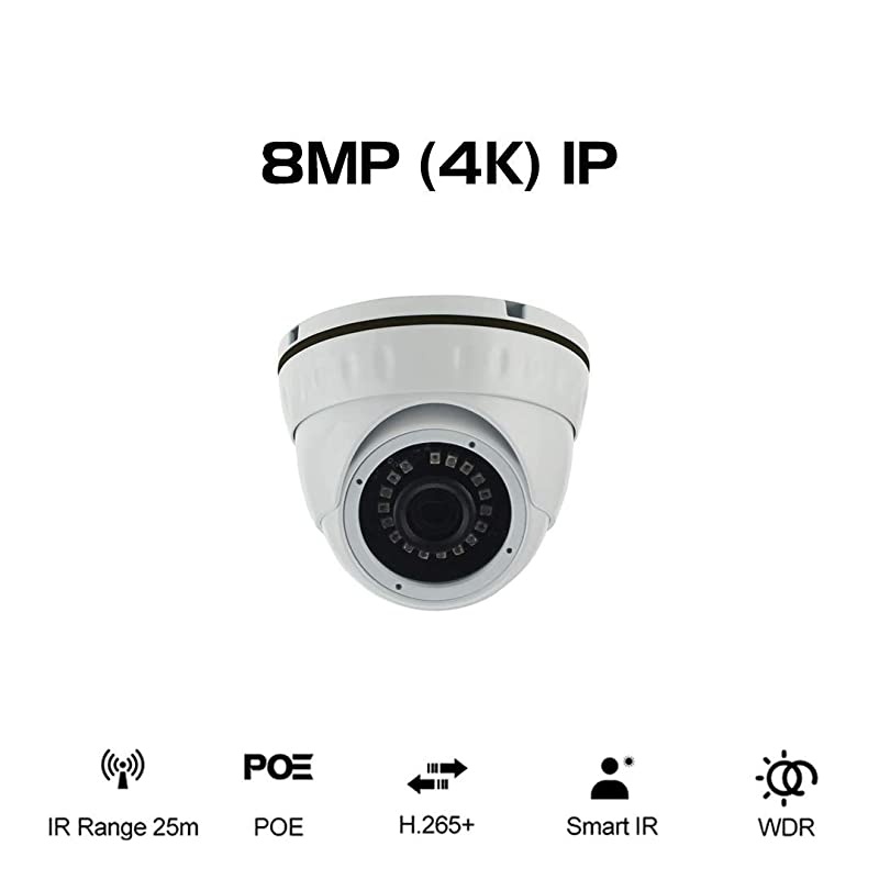 5/4MP POE IP Network High Definition CCTV Camera w/IR Night Vision