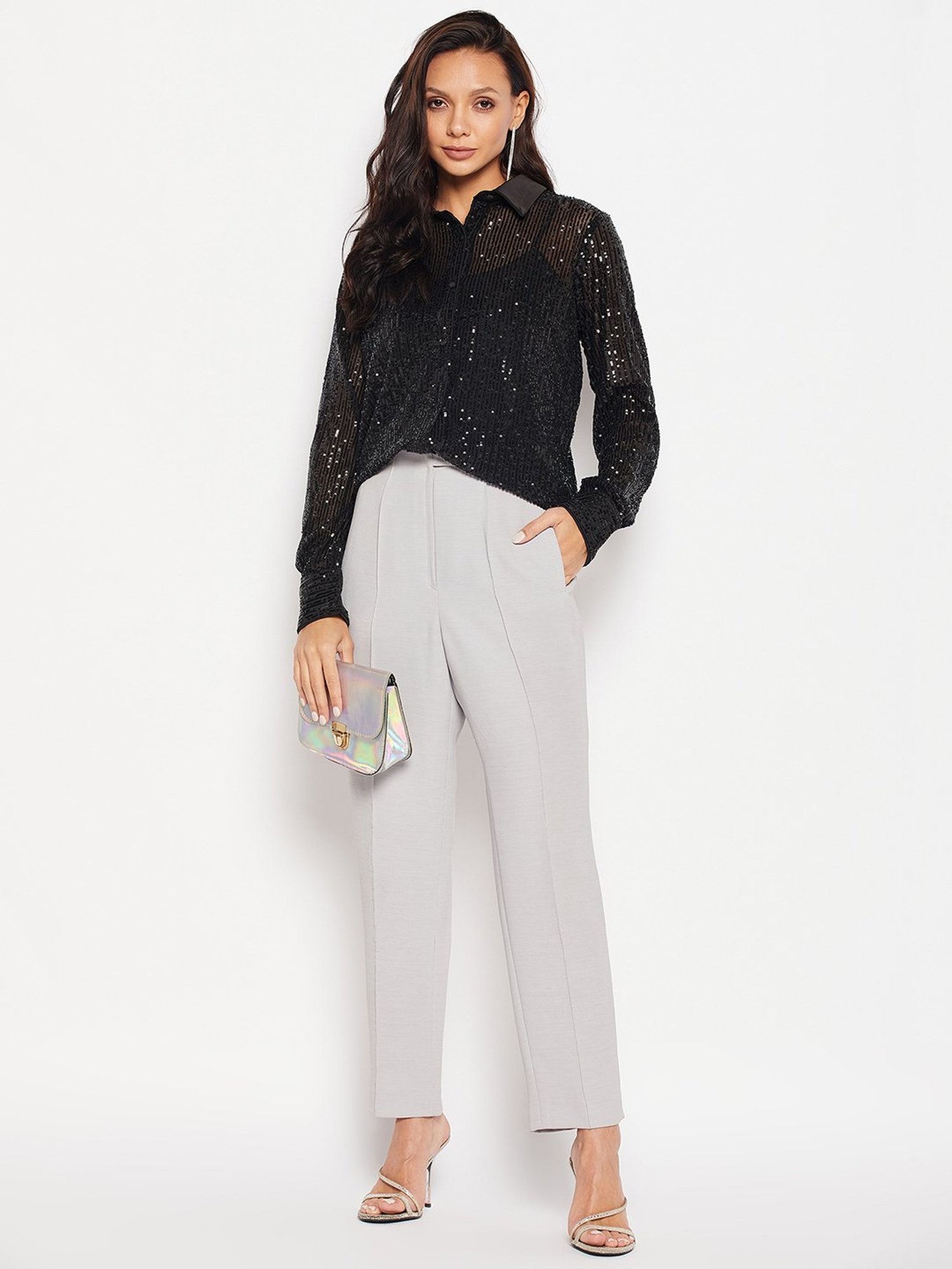Camla by MADAME Black Embellished Shirt