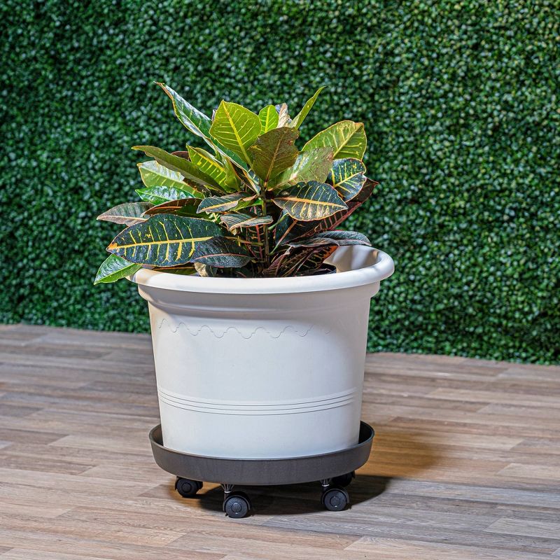 14.75&#34; x 19.5&#34; Indoor/Outdoor Resin Geo Planter White - Alfresco Home LLC