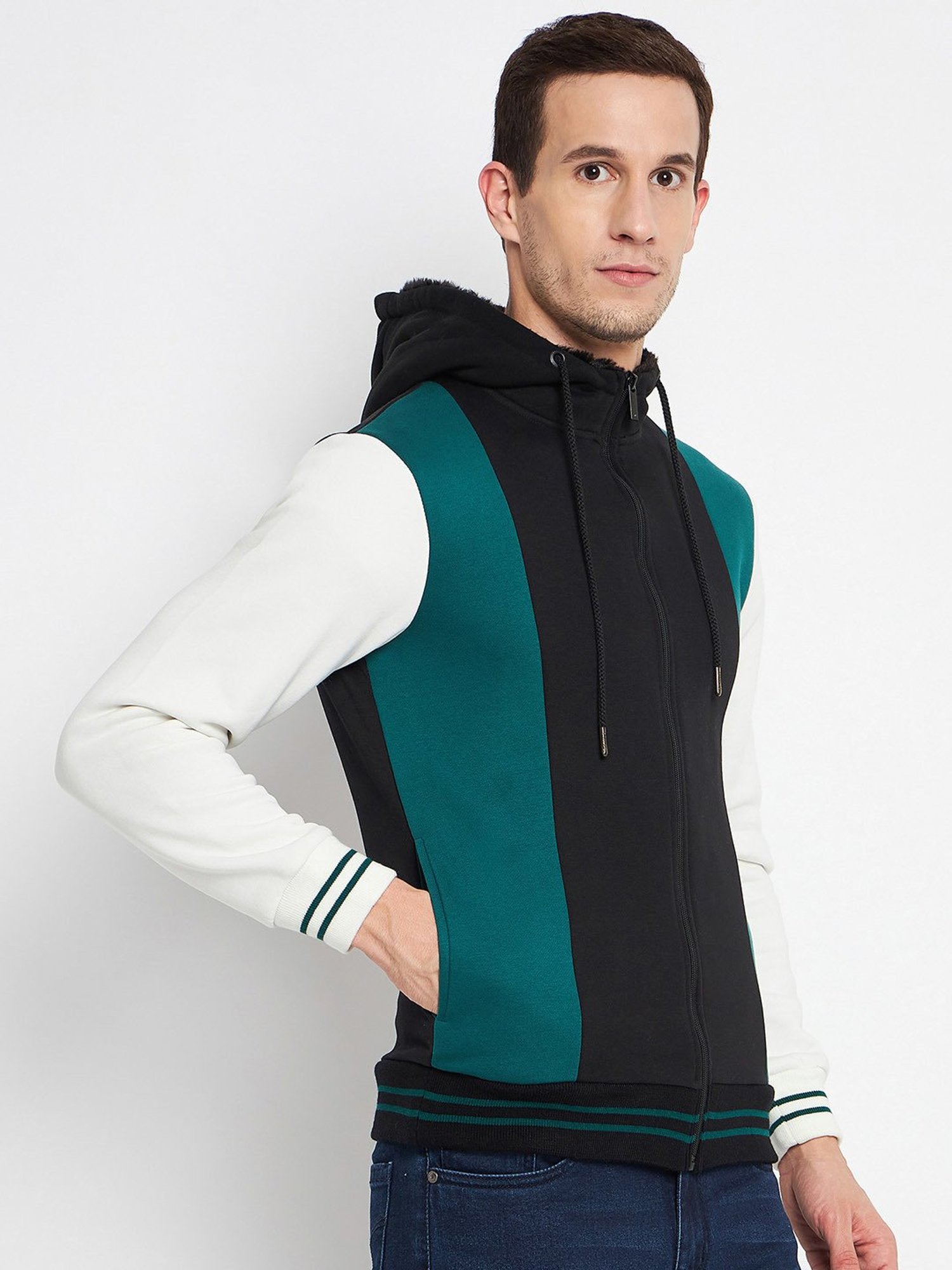 Camla Black Regular Fit Hooded Sweatshirt
