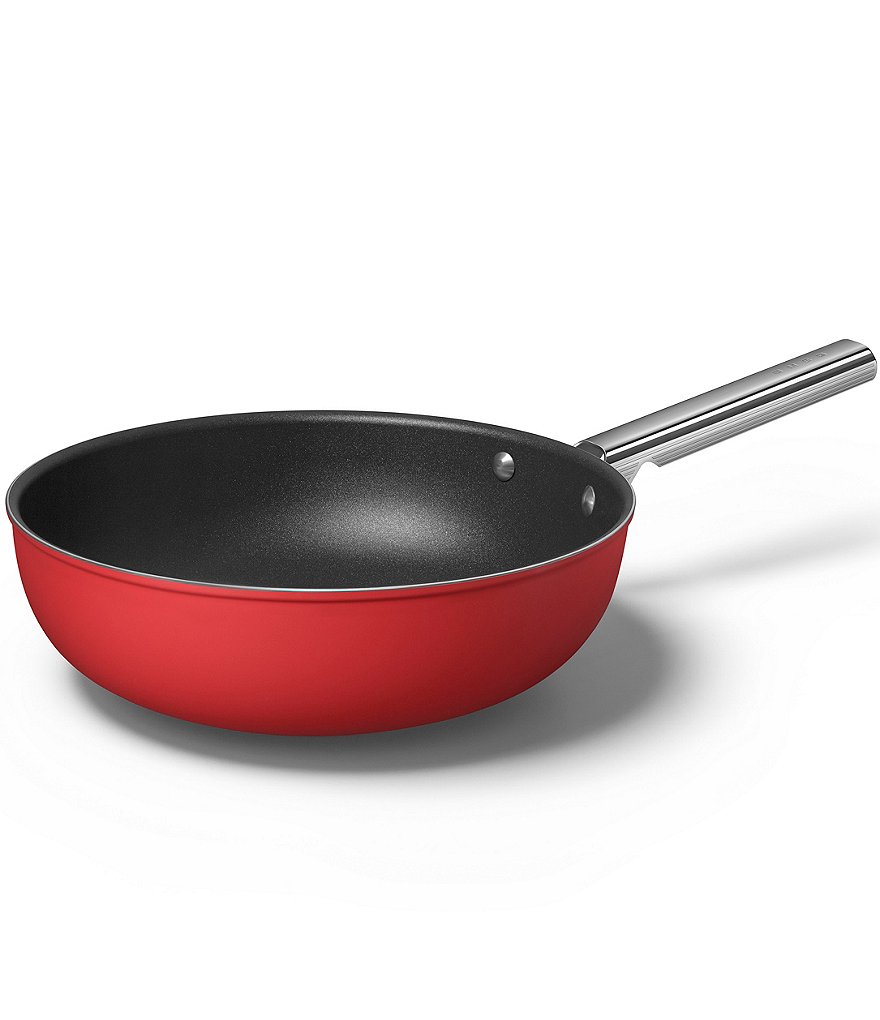 Smeg 50s Retro Style Nonstick 12#double; Wok Pan