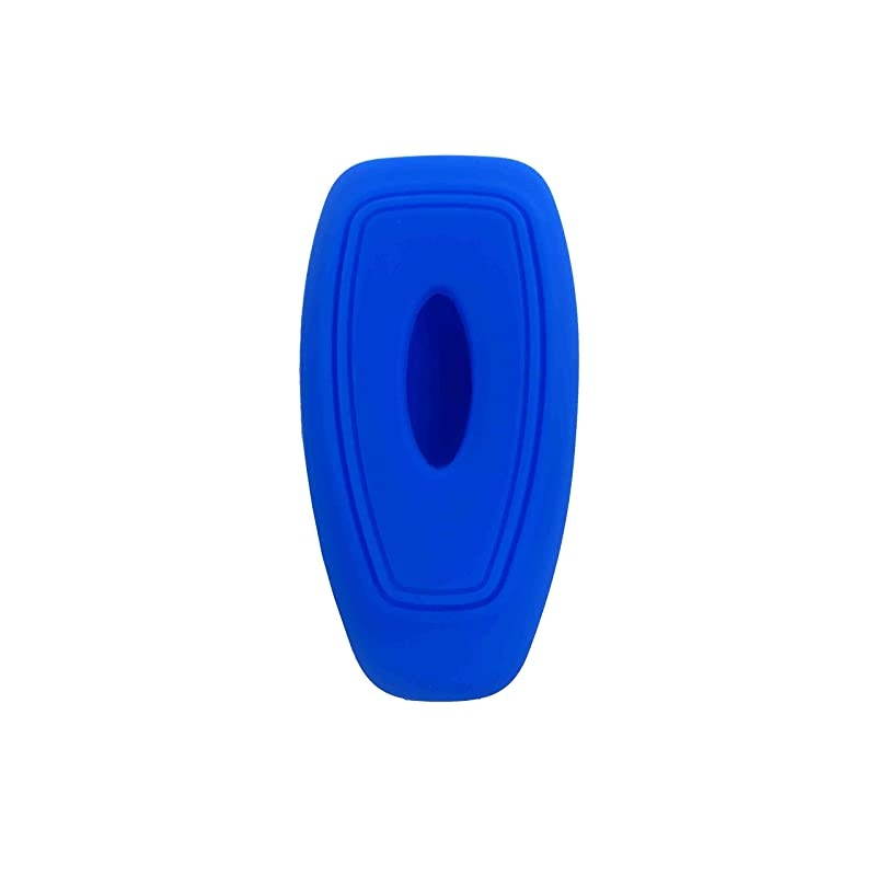 Autotech Remote Key Silicone Rubber Keyless Entry Shell Case Fob and Key Skin Cover fit for Ford Focus 3 Escape Fiesta ST Titanium Mondeo Ecosport Kuga MK3 3 Buttons 1 Pair Blue