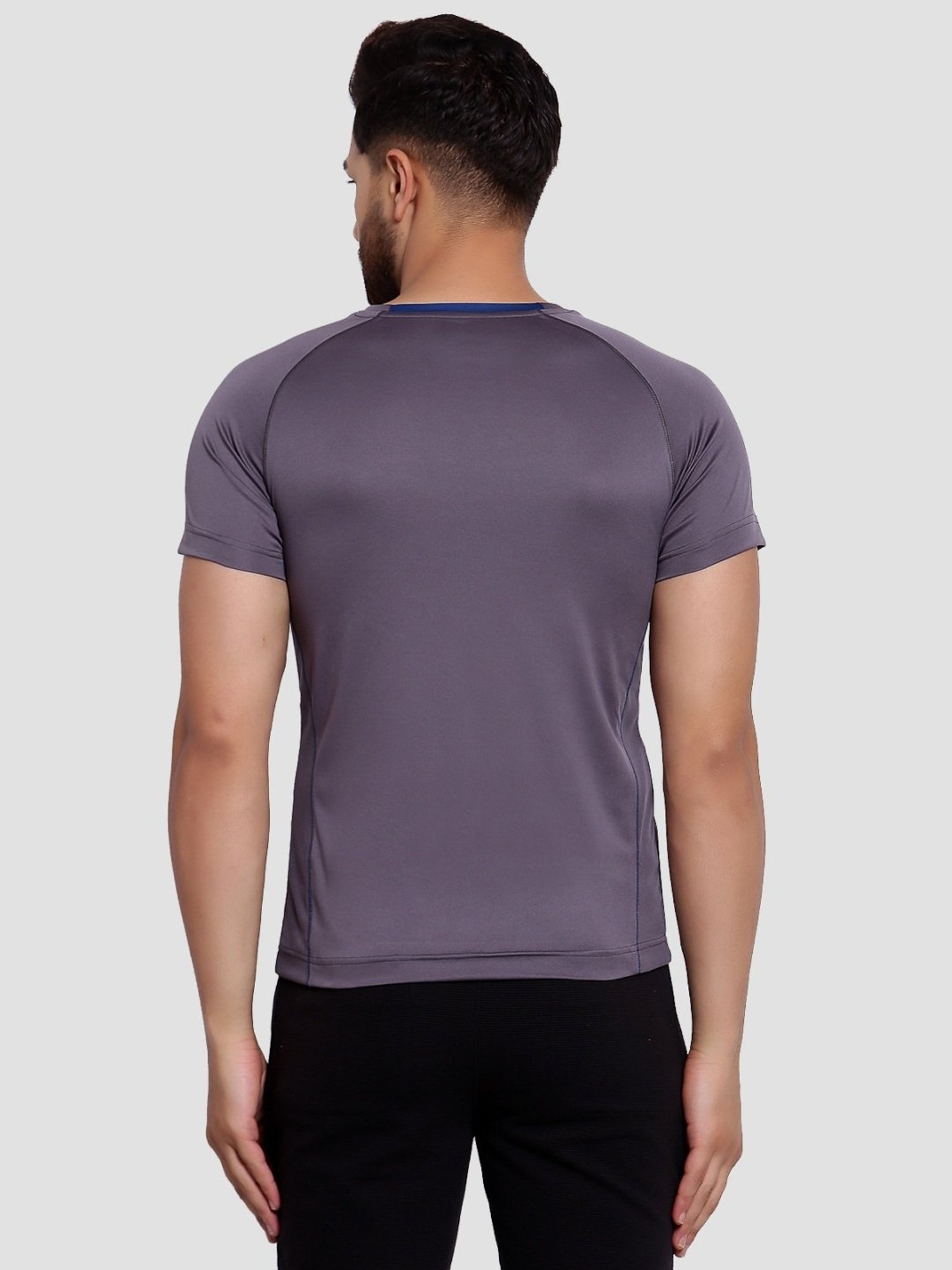 Sporto Charcoal Regular Fit Sports T-Shirt