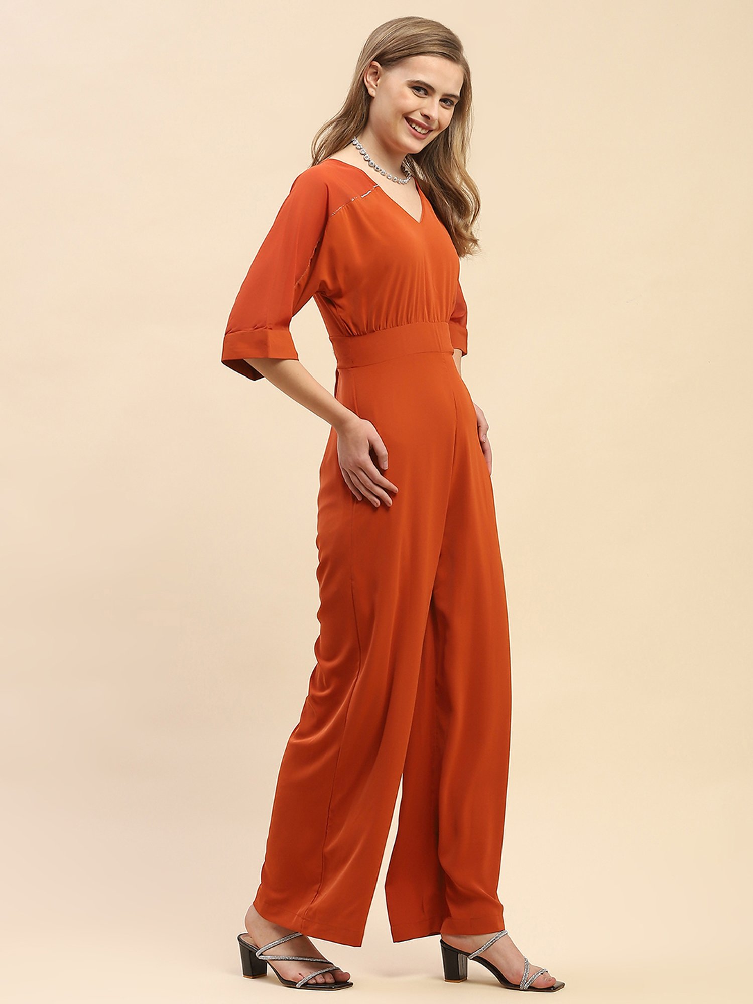 Camla Rust Maxi Jumpsuit